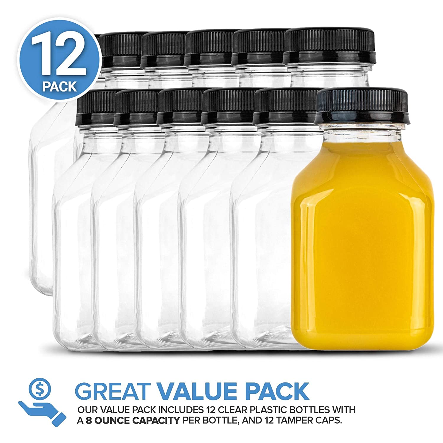 2 oz juice bottles with lids